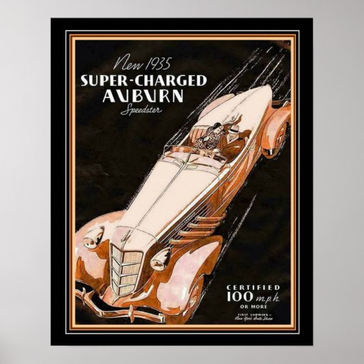 35 Auburn Boat Schwanz Werbeplakat Poster (Vorne)