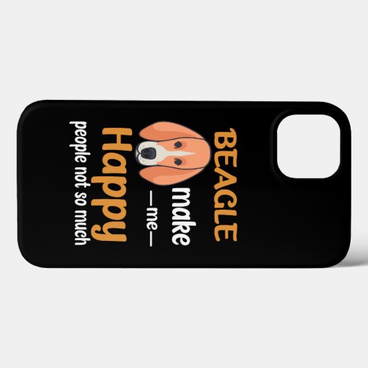 35 Beagle macht mich glücklich Case-Mate iPhone Hülle (Rückseite (Horizontal))