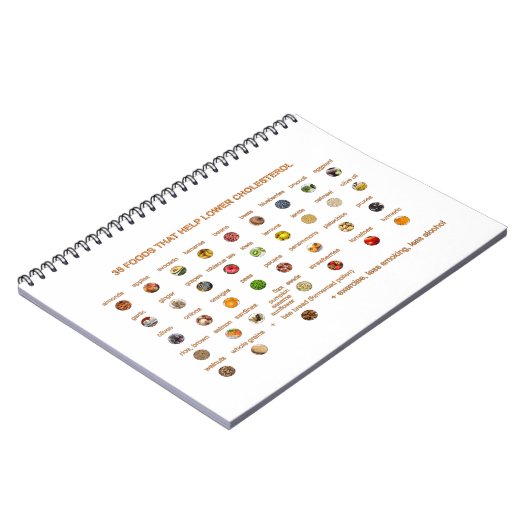 35 Beste Lebensmittel zur Senkung des Cholesterins Notizblock (Linke Seite)