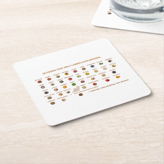 35 Beste Lebensmittel zur Senkung des Cholesterins Rechteckiger Pappuntersetzer (angewinkelt)