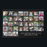 35 Bild-Collage Grid mit Text - Schwarz-weiß Künstlicher Leinwanddruck<br><div class="desc">Verwenden Sie 35 SQUARE-Fotos, um eine persönliche Foto-Collage zu erstellen. Dieses moderne, saubere Layout enthält einen Textblock in einem serifenlosen Schriftart, um einen Familiennamen oder einen Namen hinzuzufügen. Die Hintergrundfarbe kann im Anpassungsbereich geändert werden. ***Beste Ergebnisse für dieses Multi-Foto-Layout - Ihre Fotos vor dem Hochladen in Quadrate schneiden. Oder verwenden...</div>