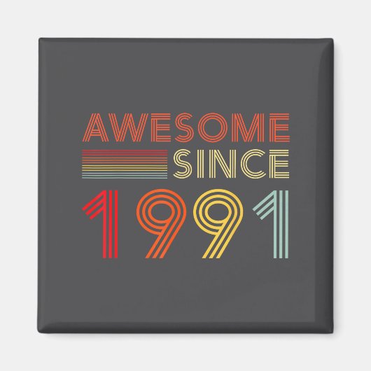 35 Birthday Decorations Men 35yr Awesome 1991 35th Magnet (Vorne)