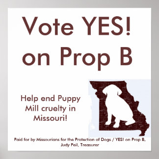 35" bis 35" - JA! auf Prop B Poster