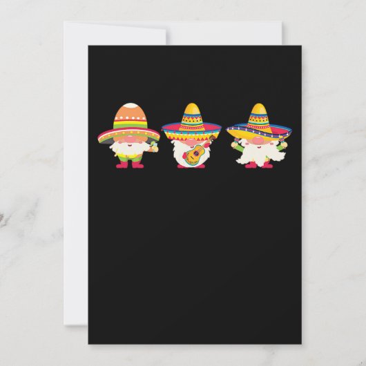 35.Cinco De Mayo Drei mexikanische Gnome Grafische Save The Date (Vorderseite)