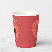 35. Coral Wedding Jubiläum Foto Pappbecher (Links)