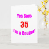 35 Cougar Birthday Karte (Gelbe Blume)