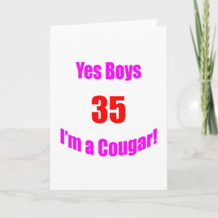 35 Cougar Birthday Karte