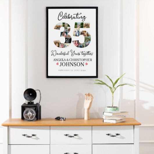 35. Ehejahre Perljubiläum Foto Poster