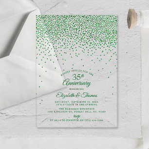 35. Emerald Wedding Jubiläum Acryleinladungen
