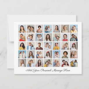 35 Foto-Collage Fügen Sie Ihre eigene Grußbotschaf Feiertagskarte