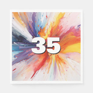 35. Geburtstag, Anstrich Serviette