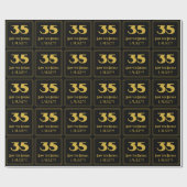 35. Geburtstag - Art Deco Inspiriert Look "35" & N Geschenkpapier (Flach)