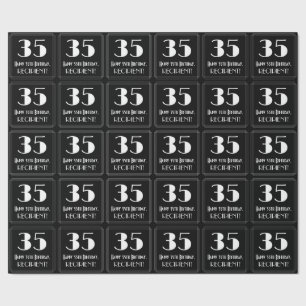 35. Geburtstag - Art Deco inspirierter Look "35",  Geschenkpapier