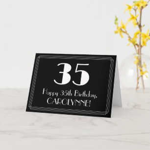 35. Geburtstag ~ Art Deco inspirierter Look "35",  Karte