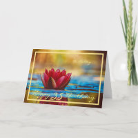 35. Geburtstag Ashley Red Wasserlilie Gold Frame C