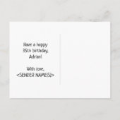 35. Geburtstag: Bold, Fun, Simple, Rainbow 35 Postkarte (Rückseite)