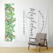 35. Geburtstag Dezember Geburtstag Blume Hintergru Wandteppich (Beispiel (Horizontal))