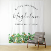 35. Geburtstag Dezember Geburtstag Blume Hintergru Wandteppich (Beispiel)