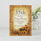 35. Geburtstag Einladung (Stehend Vorderseite)