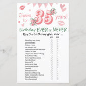 35. Geburtstag Ever oder Nie Game (Vorderseite)