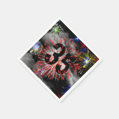 35. Geburtstag Feuerwerk in Wolken Napkins Serviette (Ecke)