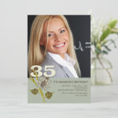 35. Geburtstag Foto Einladung (Stehend Vorderseite)