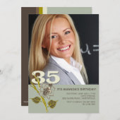 35. Geburtstag Foto Einladung (Vorne/Hinten)