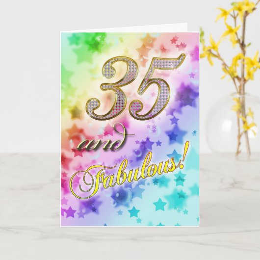 35. Geburtstag für jemanden Fabulous Karte (Gelbe Blume)