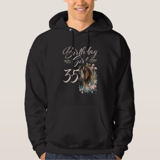 35. Geburtstag Girl Horse 35 Jahre alter Tag Hoodie