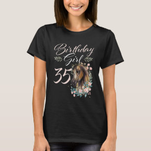 35. Geburtstag Girl Horse 35 Jahre alter Tag T-Shirt