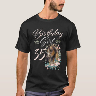 35. Geburtstag Girl Horse 35 Jahre alter Tag T-Shirt