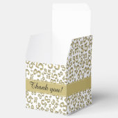 35. Geburtstag Gold/Weiße Collage Muster Geschenkschachtel (Geöffnet)