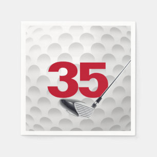 35. Geburtstag Golf Ball Serviette