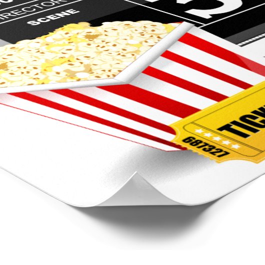 35. Geburtstag Hollywood Movie Party Poster (Ecke)