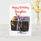 35. Geburtstag individualisierbare Karte (Gelbe Blume)