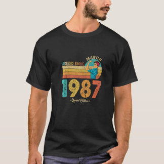35. Geburtstag März 1987 Legende seit 1987 35 Jahr T-Shirt