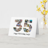 35. Geburtstag Nr. 35 Custom Foto Collage Karte (Gelbe Blume)