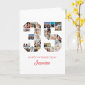 35. Geburtstag Nr. 35 FotoCollage Personalisiert Karte (Gelbe Blume)
