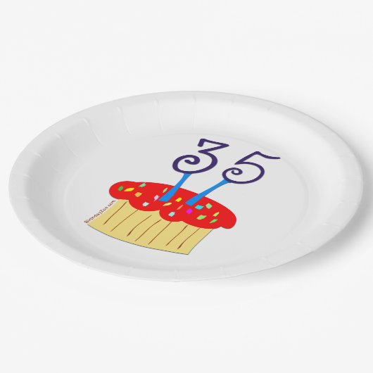 35. Geburtstag Pappteller (Schrägansicht)
