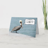 35. Geburtstag Pelican auf einem Dock