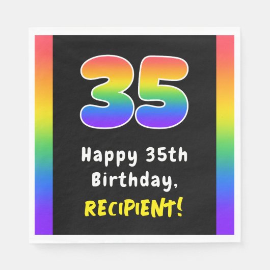 35. Geburtstag: Rainbow Spectrum # 35, Individuell Serviette (Vorderseite)