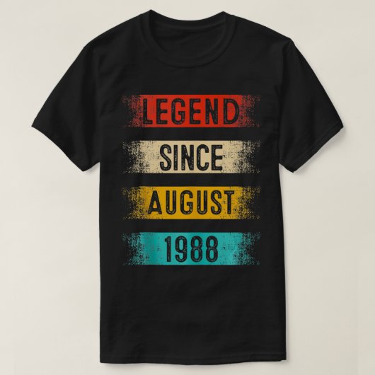 35. Geburtstag Retro VintageSeit August 1988 T-Shirt (Design vorne)