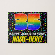 35. Geburtstag — Spaß, farbenfrohe Sternenweltenmu