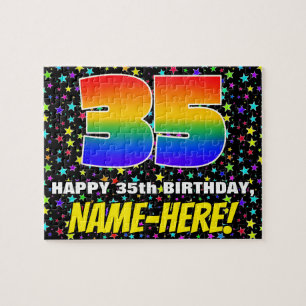 35. Geburtstag — Spaß, farbenfrohe Sternenweltenmu Puzzle
