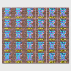 35. Geburtstag: Spaß, Urban Graffiti Inspiriert Lo Geschenkpapier