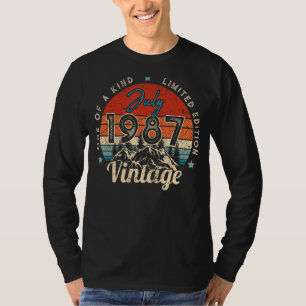 35. Geburtstag Vintage Juli 1987 Einzigartig T-Shirt