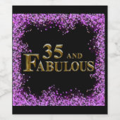 35. Geburtstag Weinetikett (Einzelnes Label)