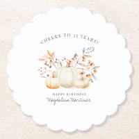 35. Geburtstag White Pumpkin Herbstlaubs Custom