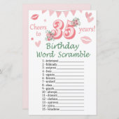 35. Geburtstag Word Scramble Game (Vorne/Hinten)