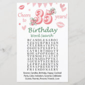 35. Geburtstag Word Search Game (Vorderseite)